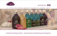 Ambience beauty salon website example