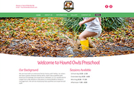 Hound Owls Preschool website example